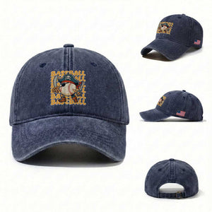 Funny Pirate Baseball Washed Cotton Baseball Cap Sport Lover Gift TS12 Washed Cap Universal Fit Navy Print Your Wear