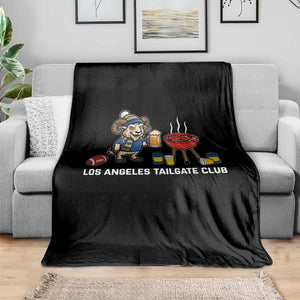 Funny Los Angeles Tailgate Club Throw Blanket Game Day BBQ Ram Fan