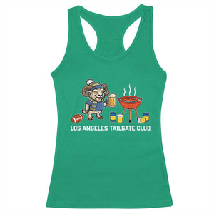Funny Los Angeles Tailgate Club Racerback Tank Top Game Day BBQ Ram Fan