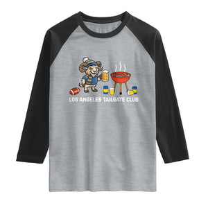 Funny Los Angeles Tailgate Club Raglan Shirt Game Day BBQ Ram Fan