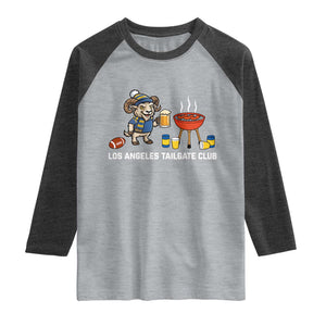 Funny Los Angeles Tailgate Club Raglan Shirt Game Day BBQ Ram Fan