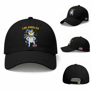 Cool Ram Football Fan Baseball Cap Royal Blue And Gold Pride