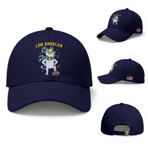 Cool Ram Football Fan Baseball Cap Royal Blue And Gold Pride