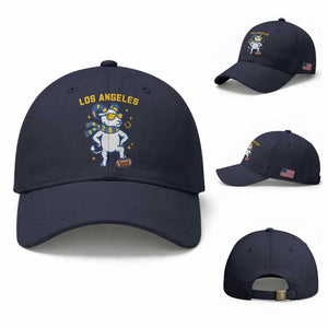 Cool Ram Football Fan Baseball Cap Royal Blue And Gold Pride