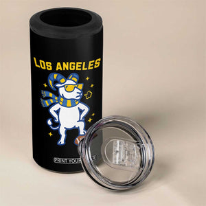 Cool Ram Football Fan 4 in 1 Can Cooler Tumbler Royal Blue And Gold Pride