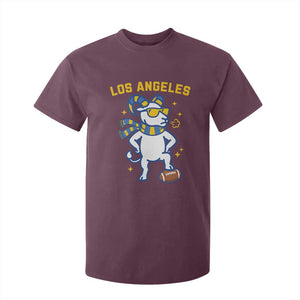 Cool Ram Football Fan T Shirt For Kid Royal Blue And Gold Pride