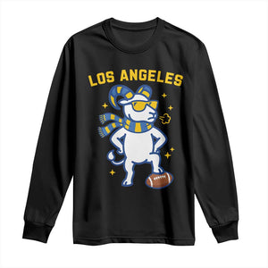Cool Ram Football Fan Long Sleeve Shirt Royal Blue And Gold Pride