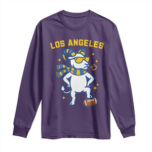 Cool Ram Football Fan Long Sleeve Shirt Royal Blue And Gold Pride