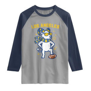 Cool Ram Football Fan Raglan Shirt Royal Blue And Gold Pride