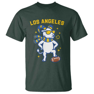Cool Ram Football Fan T Shirt Royal Blue And Gold Pride