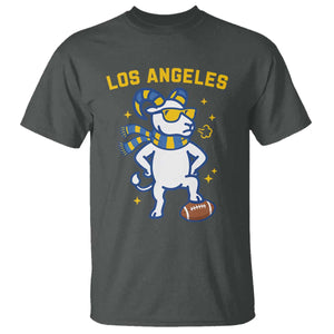 Cool Ram Football Fan T Shirt Royal Blue And Gold Pride