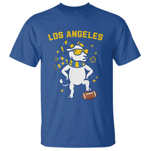 Cool Ram Football Fan T Shirt Royal Blue And Gold Pride
