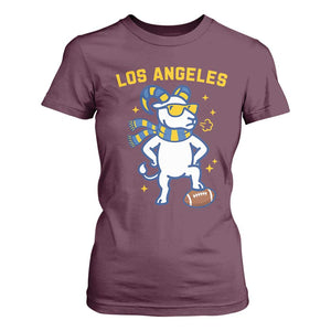 Cool Ram Football Fan T Shirt For Women Royal Blue And Gold Pride