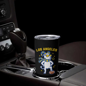 Cool Ram Football Fan Tumbler Cup Royal Blue And Gold Pride