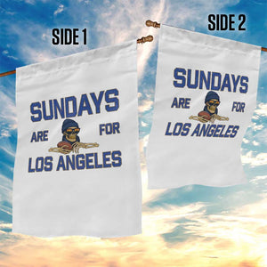 Sundays Are For Los Angeles Garden Flag Skeleton Game Day Sports Fan