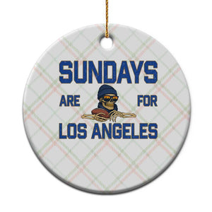 Sundays Are For Los Angeles Ceramic Ornament Skeleton Game Day Sports Fan