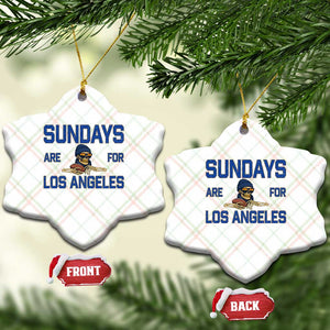 Sundays Are For Los Angeles Ceramic Ornament Skeleton Game Day Sports Fan