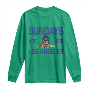 Sundays Are For Los Angeles Long Sleeve Shirt Skeleton Game Day Sports Fan
