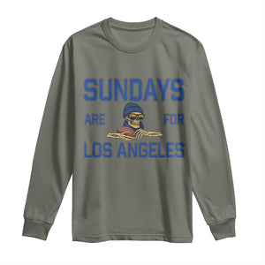 Sundays Are For Los Angeles Long Sleeve Shirt Skeleton Game Day Sports Fan
