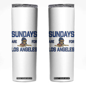 Sundays Are For Los Angeles Skinny Tumbler Skeleton Game Day Sports Fan