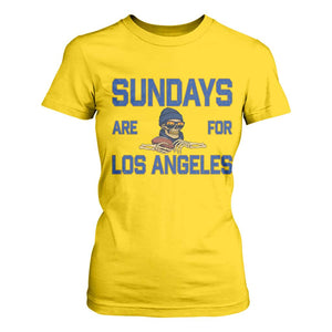 Sundays Are For Los Angeles T Shirt For Women Skeleton Game Day Sports Fan