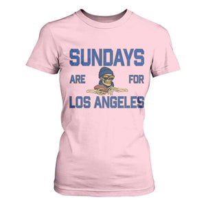 Sundays Are For Los Angeles T Shirt For Women Skeleton Game Day Sports Fan