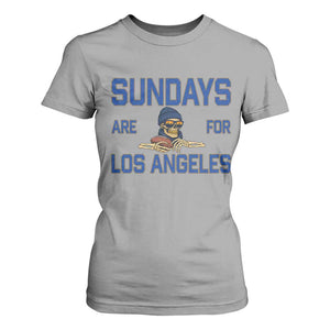 Sundays Are For Los Angeles T Shirt For Women Skeleton Game Day Sports Fan