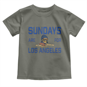 Sundays Are For Los Angeles Toddler T Shirt Skeleton Game Day Sports Fan