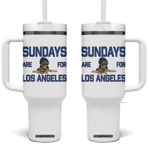 Sundays Are For Los Angeles Tumbler With Handle Skeleton Game Day Sports Fan