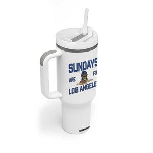 Sundays Are For Los Angeles Tumbler With Handle Skeleton Game Day Sports Fan