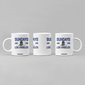 Sundays Are For Los Angeles Coffee Mug Skeleton Game Day Sports Fan