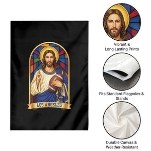 Los Angeles Jesus Game Day Faith Garden Flag Christian Sports Fan Pride