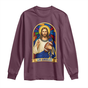 Los Angeles Jesus Game Day Faith Long Sleeve Shirt Christian Sports Fan Pride