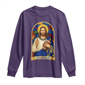 Los Angeles Jesus Game Day Faith Long Sleeve Shirt Christian Sports Fan Pride