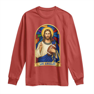 Los Angeles Jesus Game Day Faith Long Sleeve Shirt Christian Sports Fan Pride