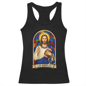 Los Angeles Jesus Game Day Faith Racerback Tank Top Christian Sports Fan Pride