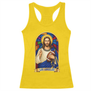 Los Angeles Jesus Game Day Faith Racerback Tank Top Christian Sports Fan Pride