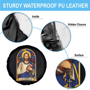 Los Angeles Jesus Game Day Faith Spare Tire Cover Christian Sports Fan Pride