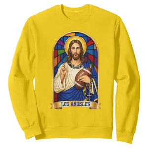 Los Angeles Jesus Game Day Faith Sweatshirt Christian Sports Fan Pride