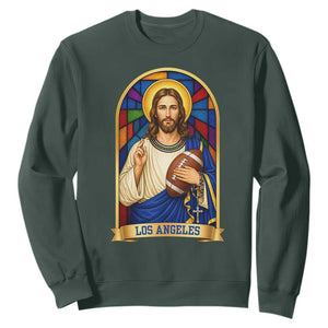 Los Angeles Jesus Game Day Faith Sweatshirt Christian Sports Fan Pride