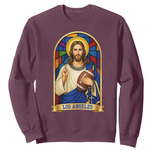 Los Angeles Jesus Game Day Faith Sweatshirt Christian Sports Fan Pride