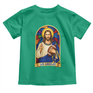 Los Angeles Jesus Game Day Faith Toddler T Shirt Christian Sports Fan Pride