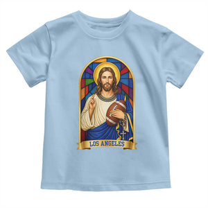 Los Angeles Jesus Game Day Faith Toddler T Shirt Christian Sports Fan Pride