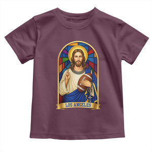 Los Angeles Jesus Game Day Faith Toddler T Shirt Christian Sports Fan Pride