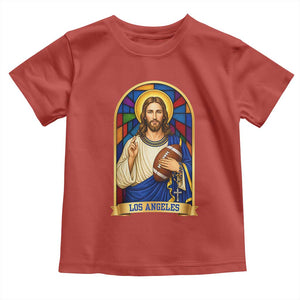 Los Angeles Jesus Game Day Faith Toddler T Shirt Christian Sports Fan Pride