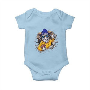 Los Angeles Sports Fan Gift Baby Onesie Angry Ram Face Cracked Wall
