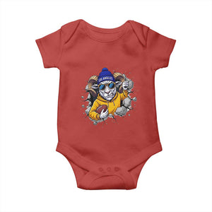 Los Angeles Sports Fan Gift Baby Onesie Angry Ram Face Cracked Wall