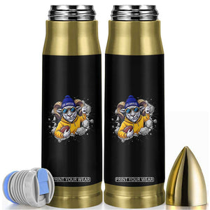Los Angeles Sports Fan Gift Bullet Tumbler Angry Ram Face Cracked Wall