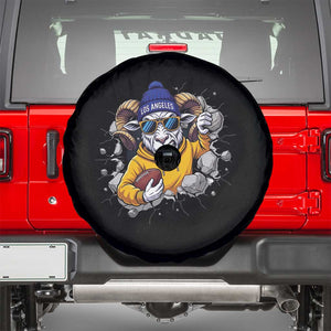 Los Angeles Sports Fan Gift Spare Tire Cover Angry Ram Face Cracked Wall