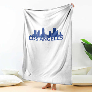 Vintage Los Angeles Skyline Ram Fan Throw Blanket Football Lover Gift